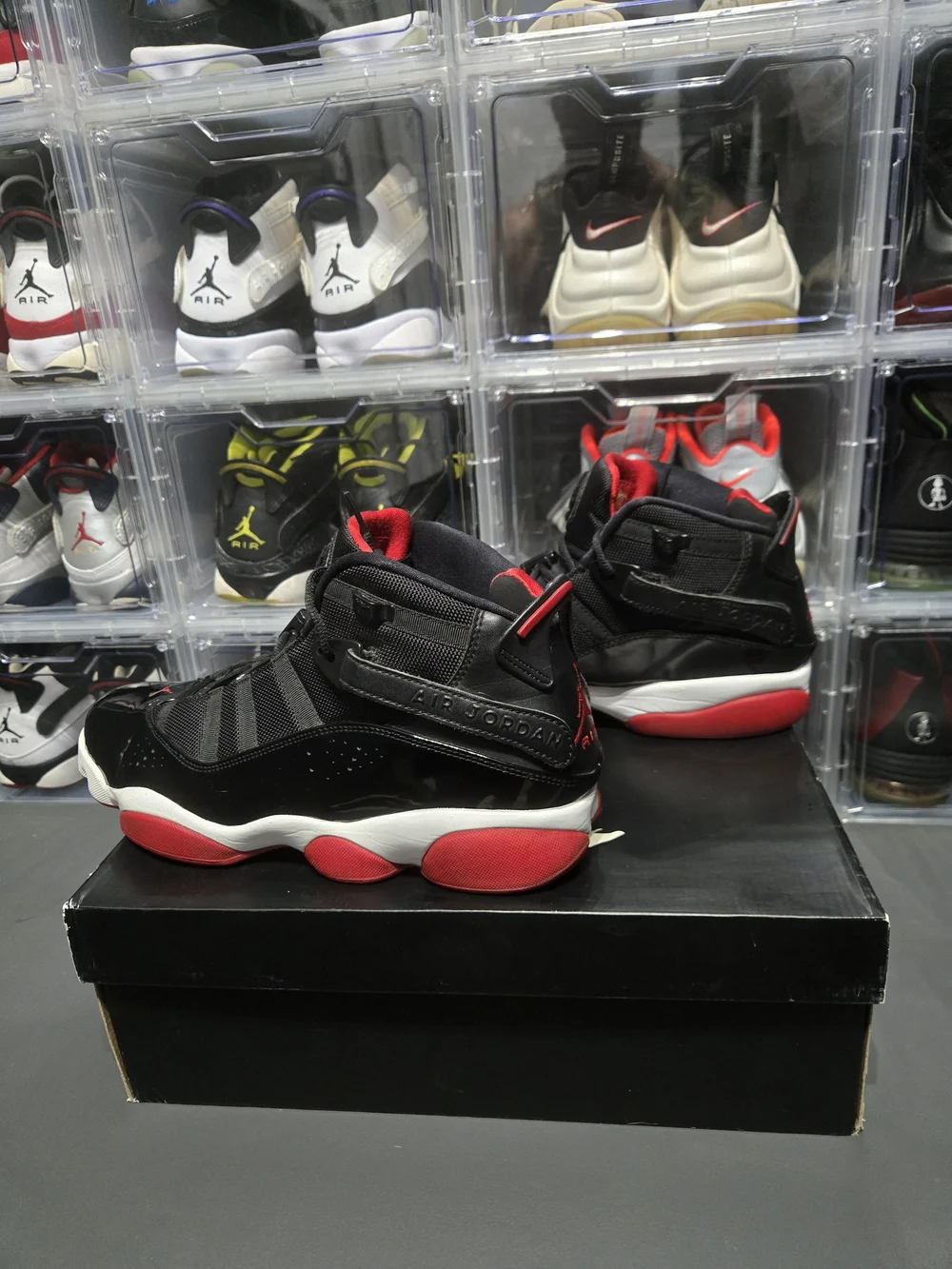 Mens Nike Air Jordan 6 Rings (Size 11) Black & Red
